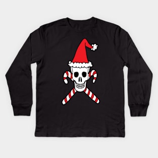 Christmas Skull Kids Long Sleeve T-Shirt